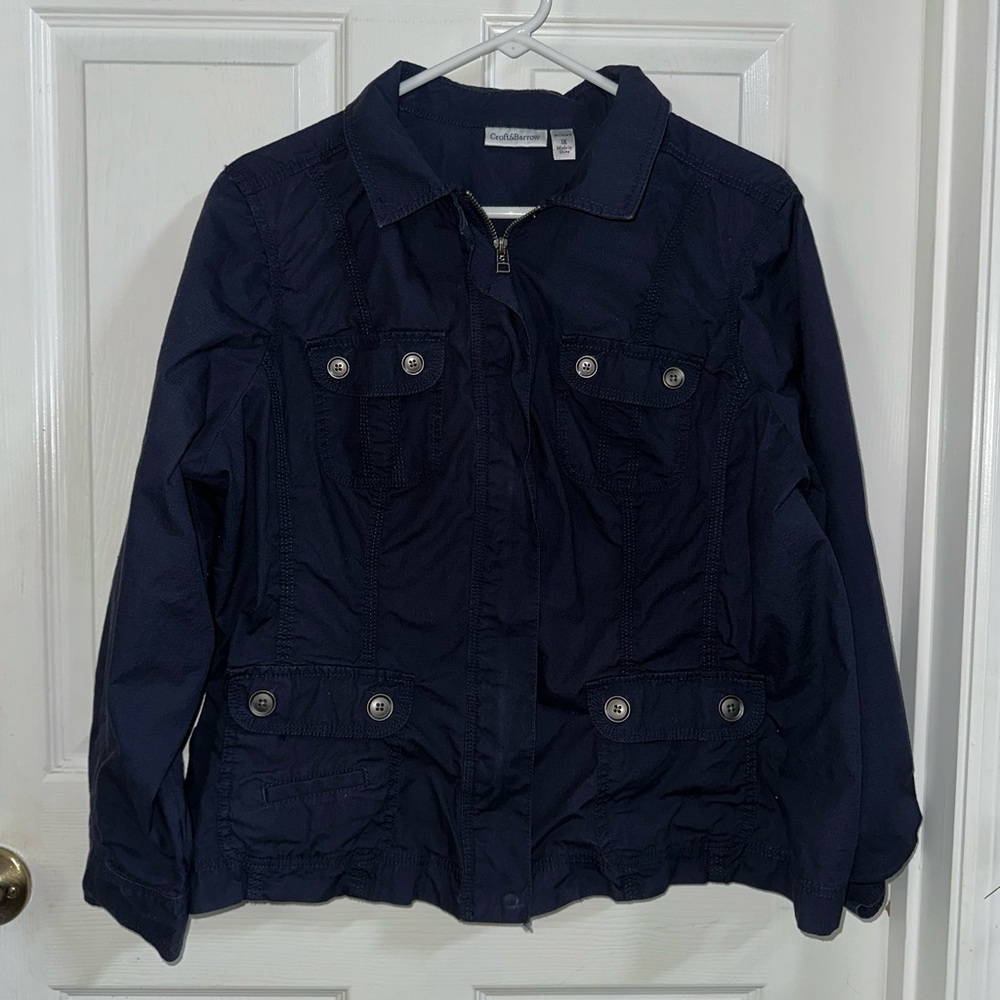 Croft & Barrow Dark Blue Zip-Up Jacket